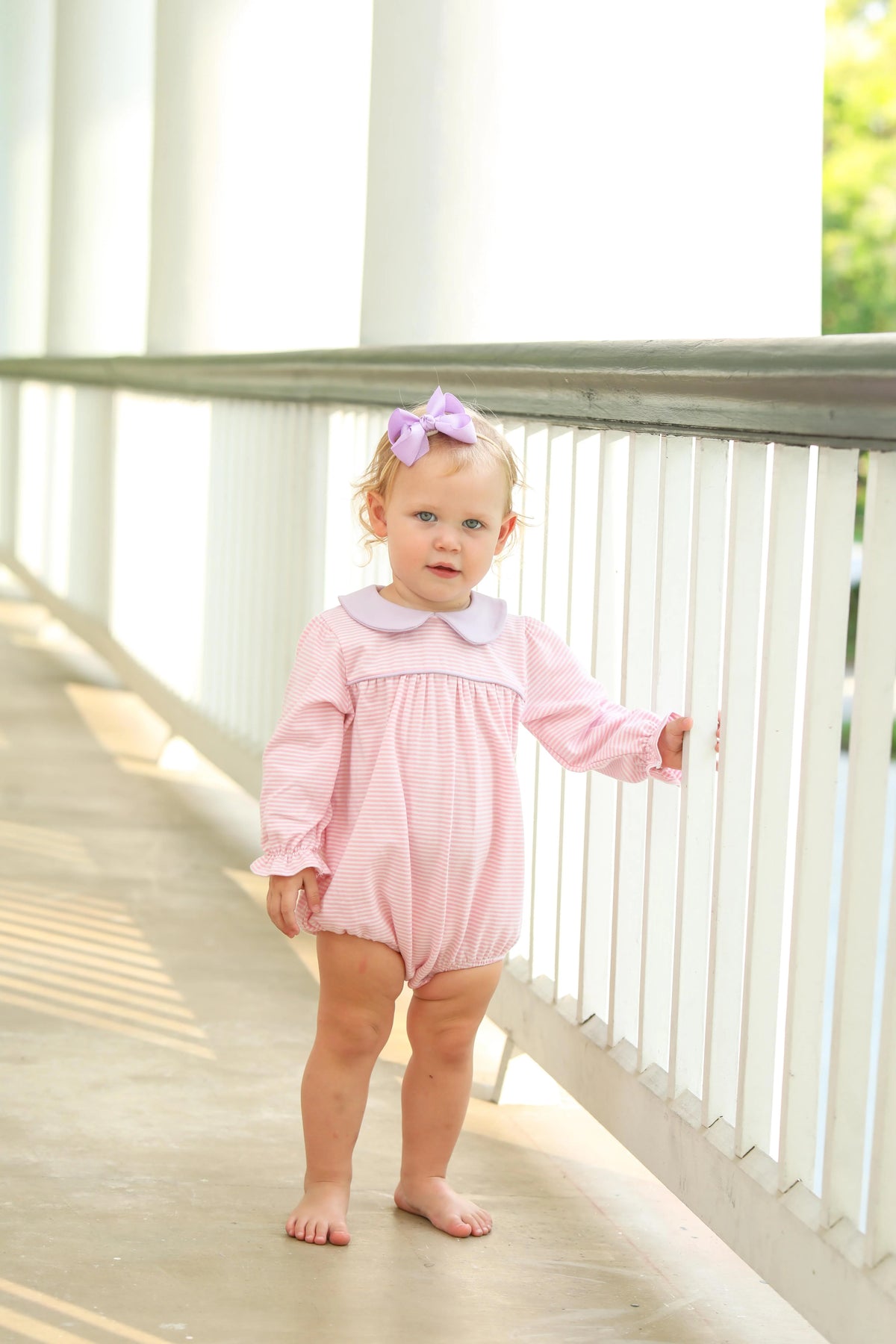 TROTTER STREET KATHERINE BUBBLE LIGHT PINK/LAVENDER STRIPE