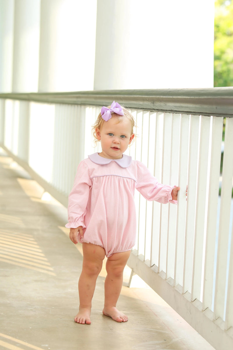 TROTTER STREET KATHERINE BUBBLE LIGHT PINK/LAVENDER STRIPE