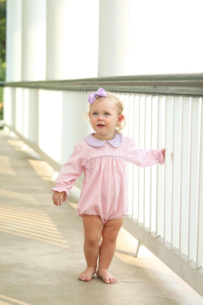 TROTTER STREET KATHERINE BUBBLE LIGHT PINK/LAVENDER STRIPE