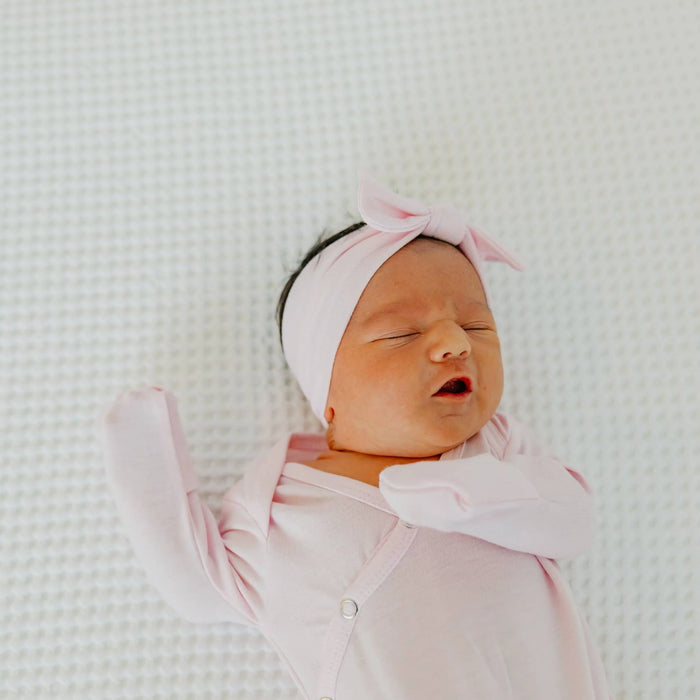COPPER PEARL BLOSSOM KNIT HEADBAND