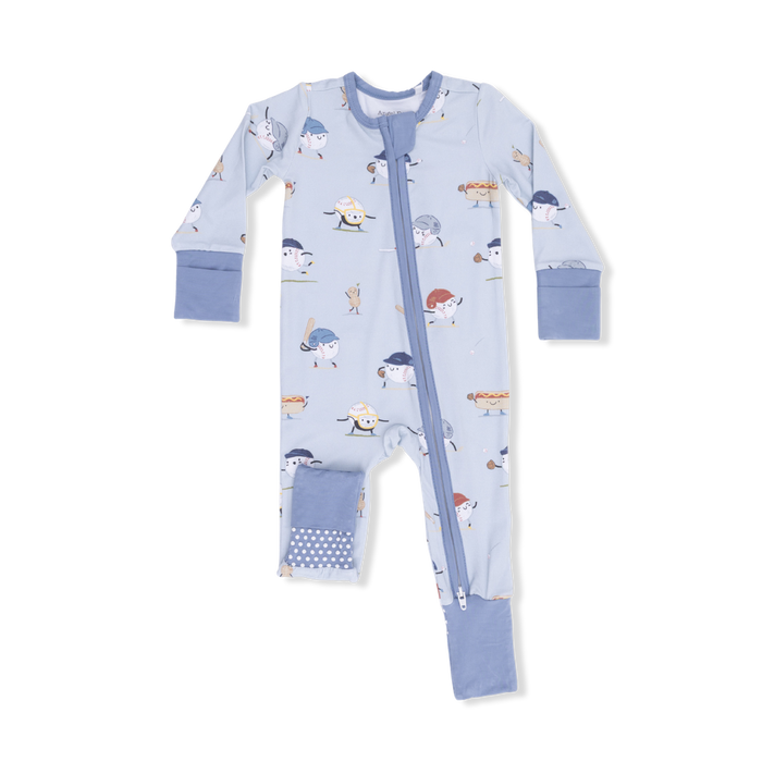 BASEBALLS PLAYING BASEBALL CONVERTIBLE ROMPER