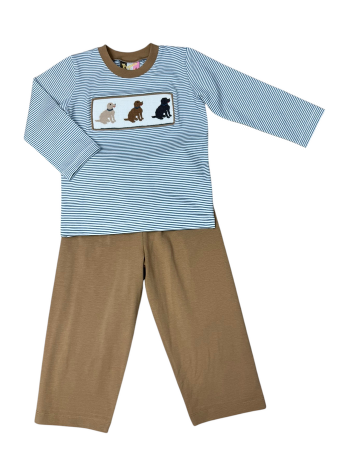 BANANA SPLIT LAB TRIO SMOCKED BOYS PANTS SET