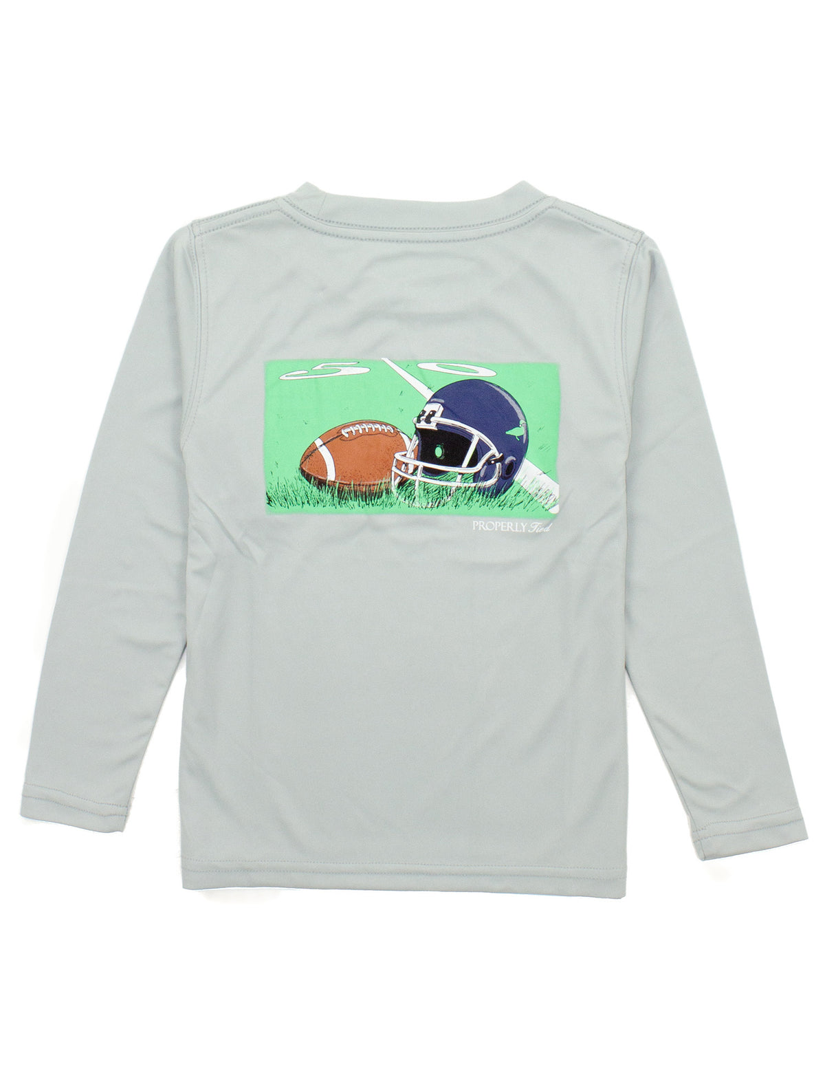 PROPERLY TIED LD PERFORMANCE TEE LS GAMETIME CHROME GREY