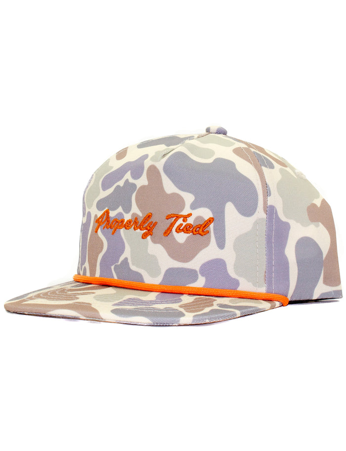 PROPERLY TIED BOYS ROPE HAT FIELD CAMO