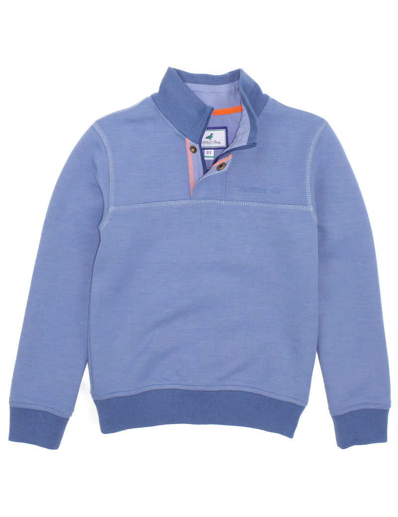 PROPERLY TIED BOYS KENNEDY PULLOVER STONE BLUE