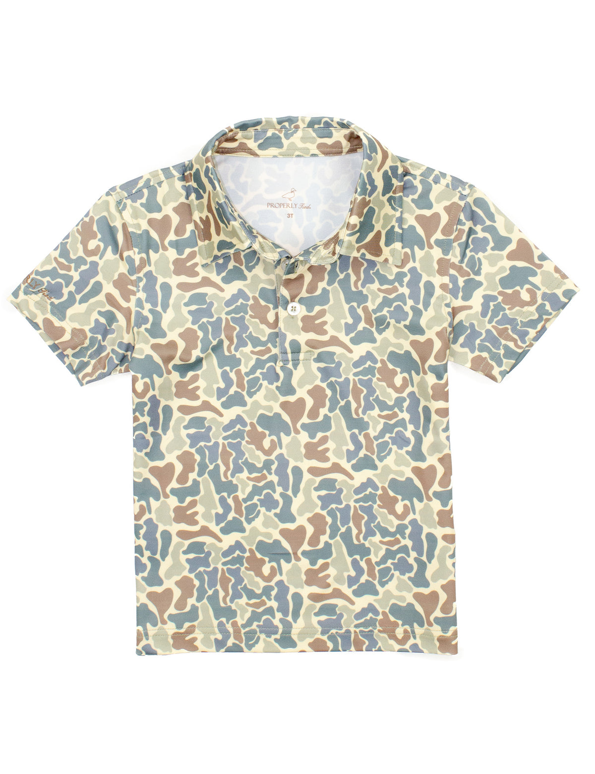 PROPERLY TIED INLET POLO FIELD CAMO