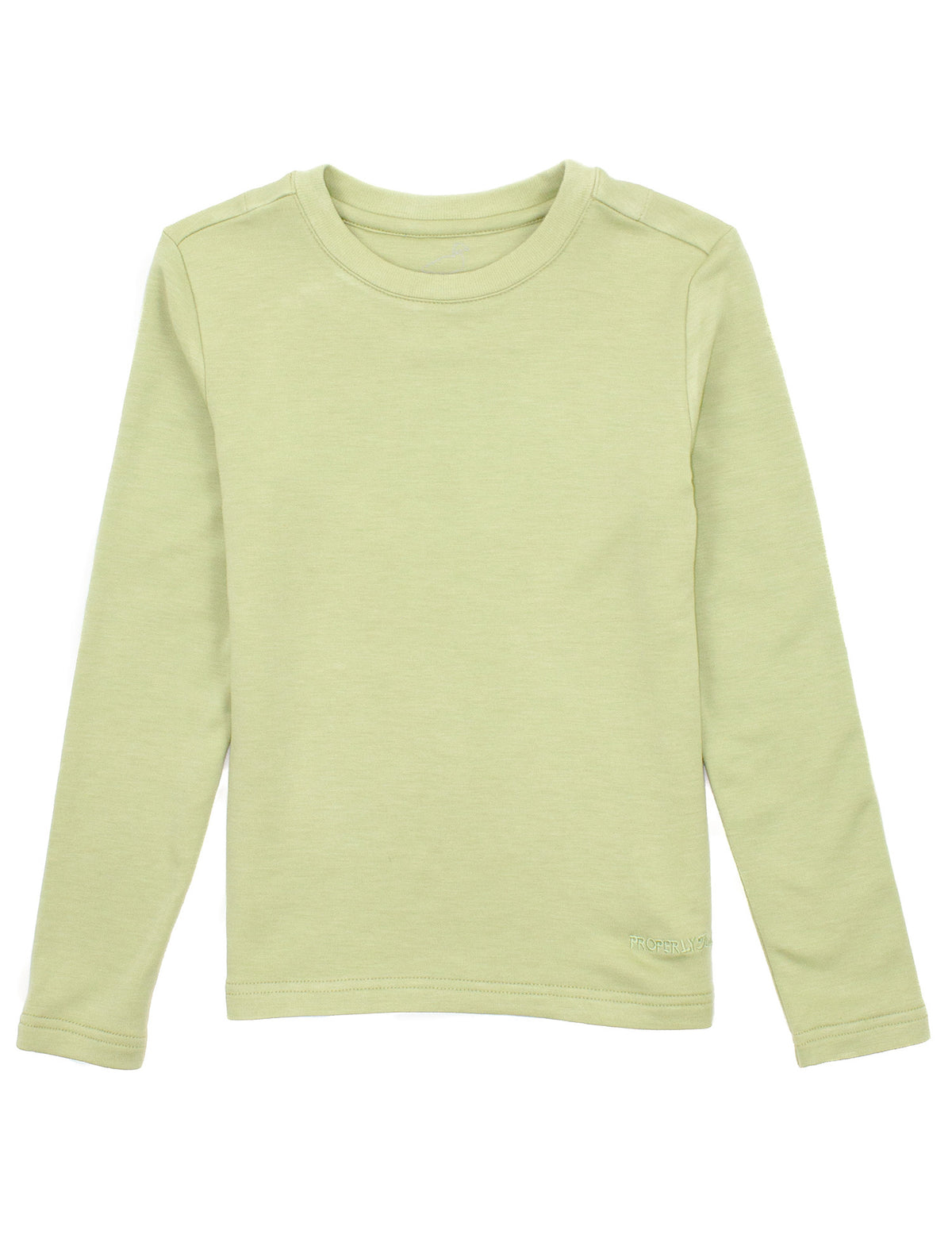 PROPERLY TIED BOYS SHORELINE CREW PISTACHIO