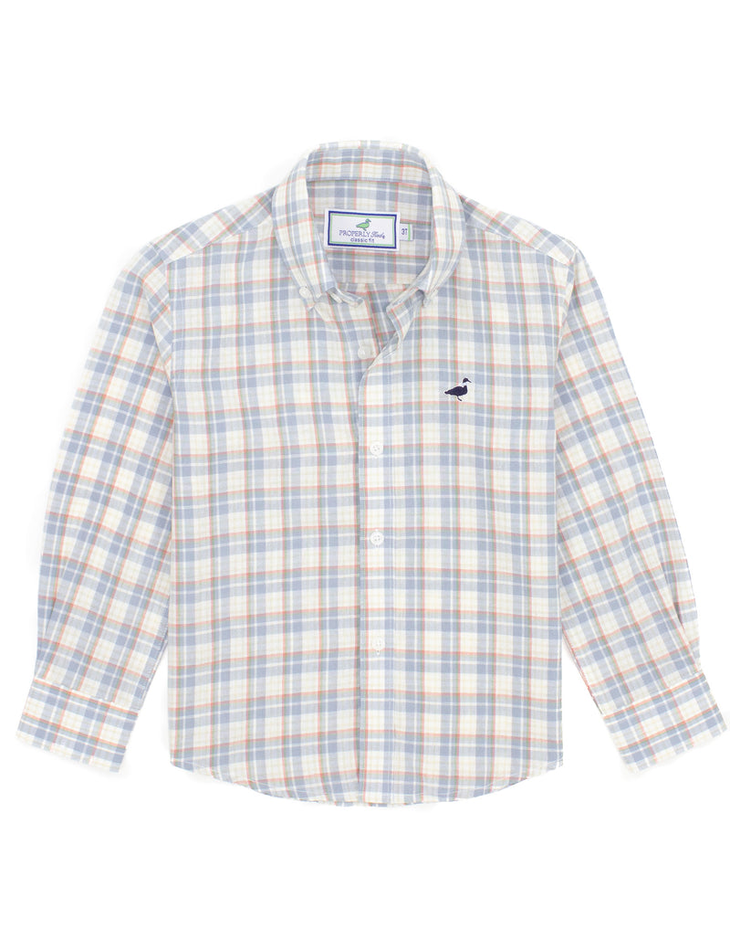 PROPERLY TIED BOYS SEASONAL SPORTSHIRT PRAIRIE SKY