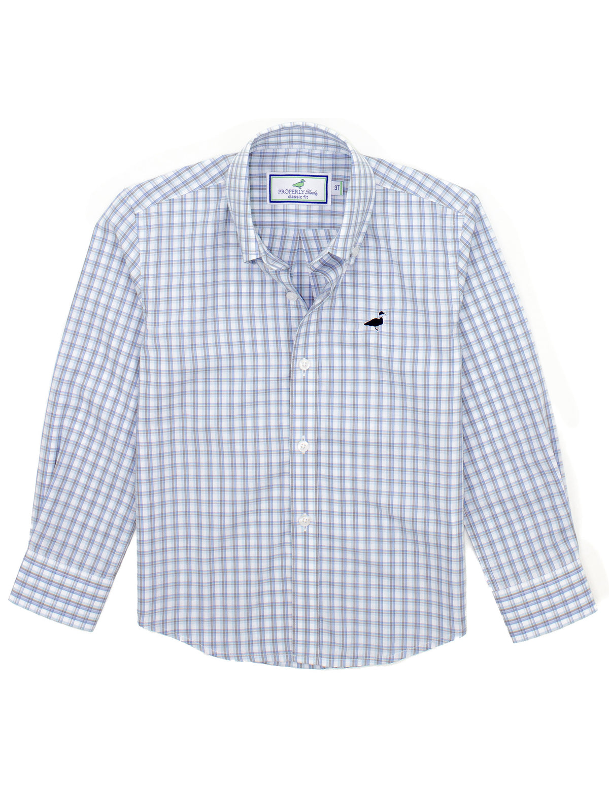 PROPERLY TIED BOYS SEASONAL SPORTSHIRT SLATE LAKE