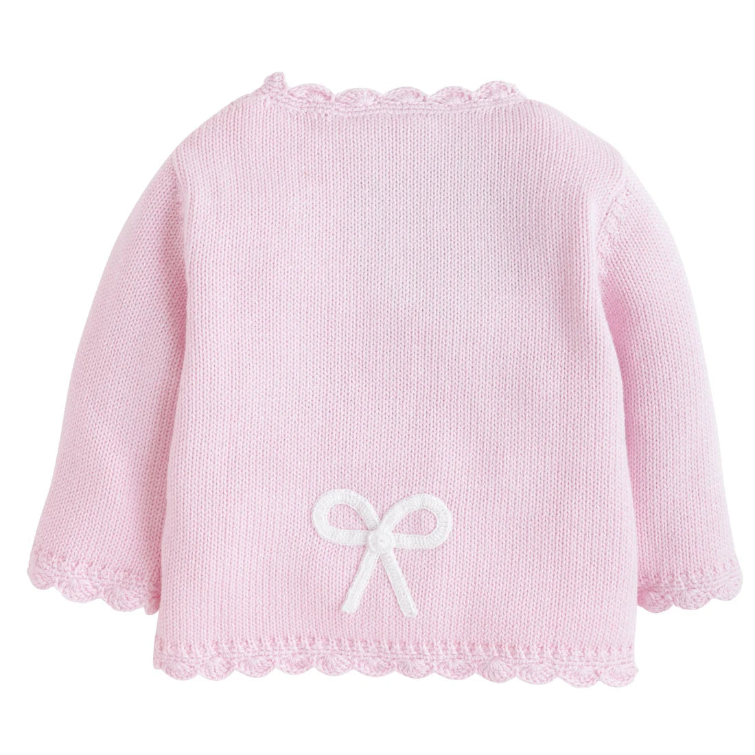 LITTLE ENGLISH CROCHET CARDIGAN PINK BOW