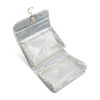 TRVL BUNDLE UP HANGING TOILETRY ANTIBES WITH NAVY PINSTRTIPE LINER