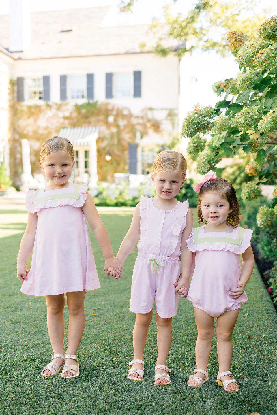 PINK WITH GREEN STRIPE GIRLS BUBBLE