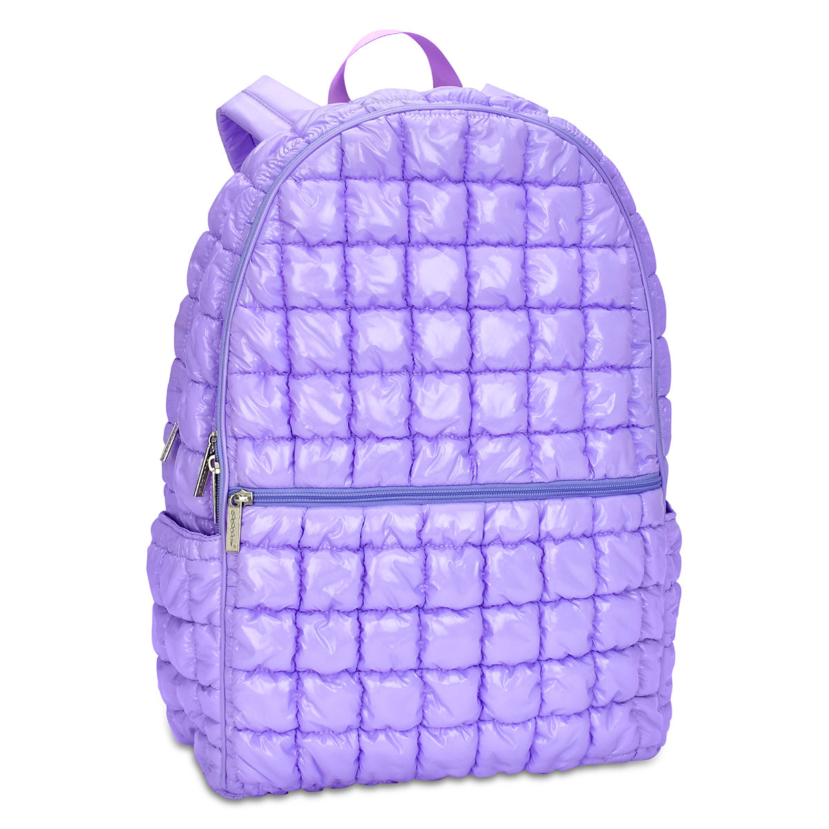 LAVENDER SHINY PUFFER BACKPACK - Thumbnail 2