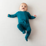 KYTE BABY ZIPPERED FOOTIE IN LOCH