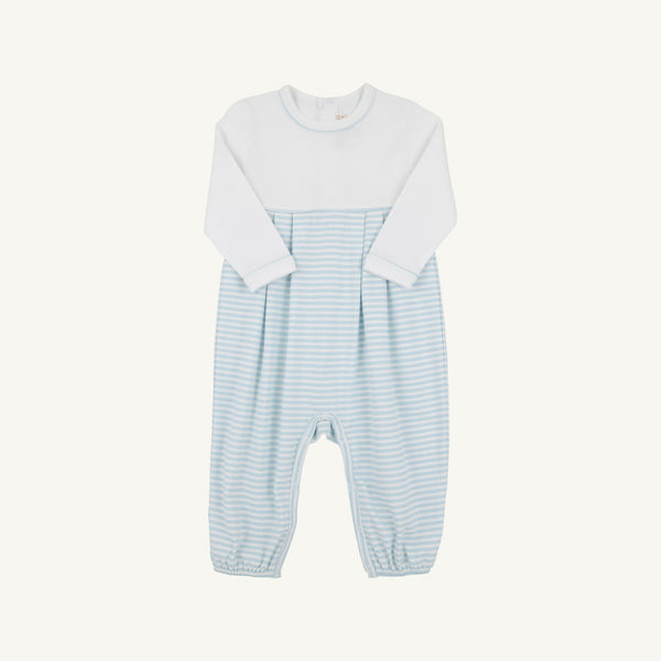 Bradford Romper Worth Ave White/Buckhead Blue Stripe