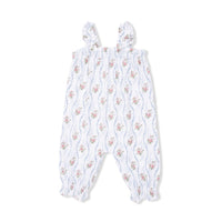 HEIRLOOM ROSE STRIPE RUFFLY STRAP OVERALL