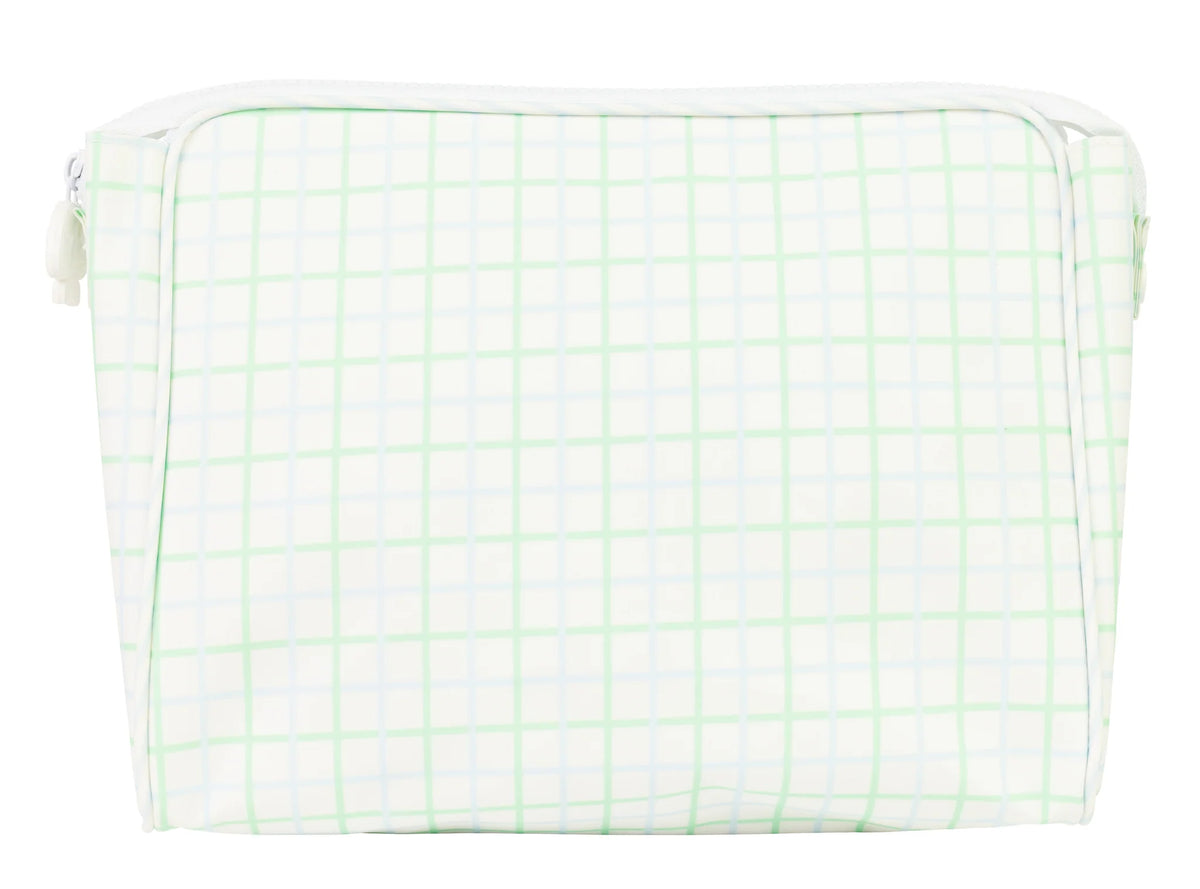 APPLE OF MY ISLA THE GO BAG SMALL BLUE GREEN WINDOWPANE