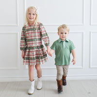 Trey Polo Green Stripe