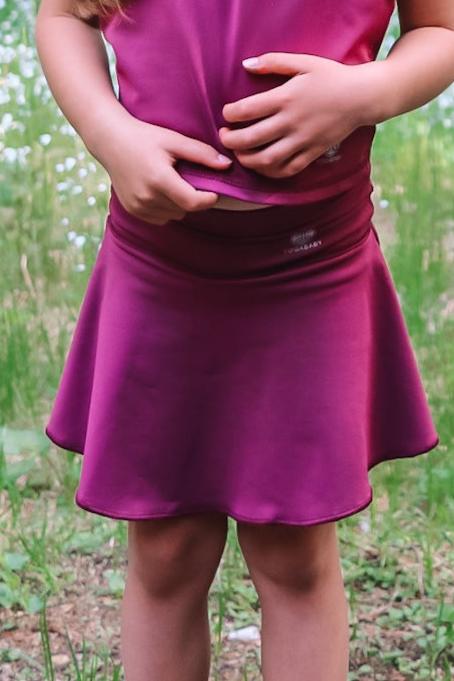 YOGA BABY MAROON TENNIS SKIRT