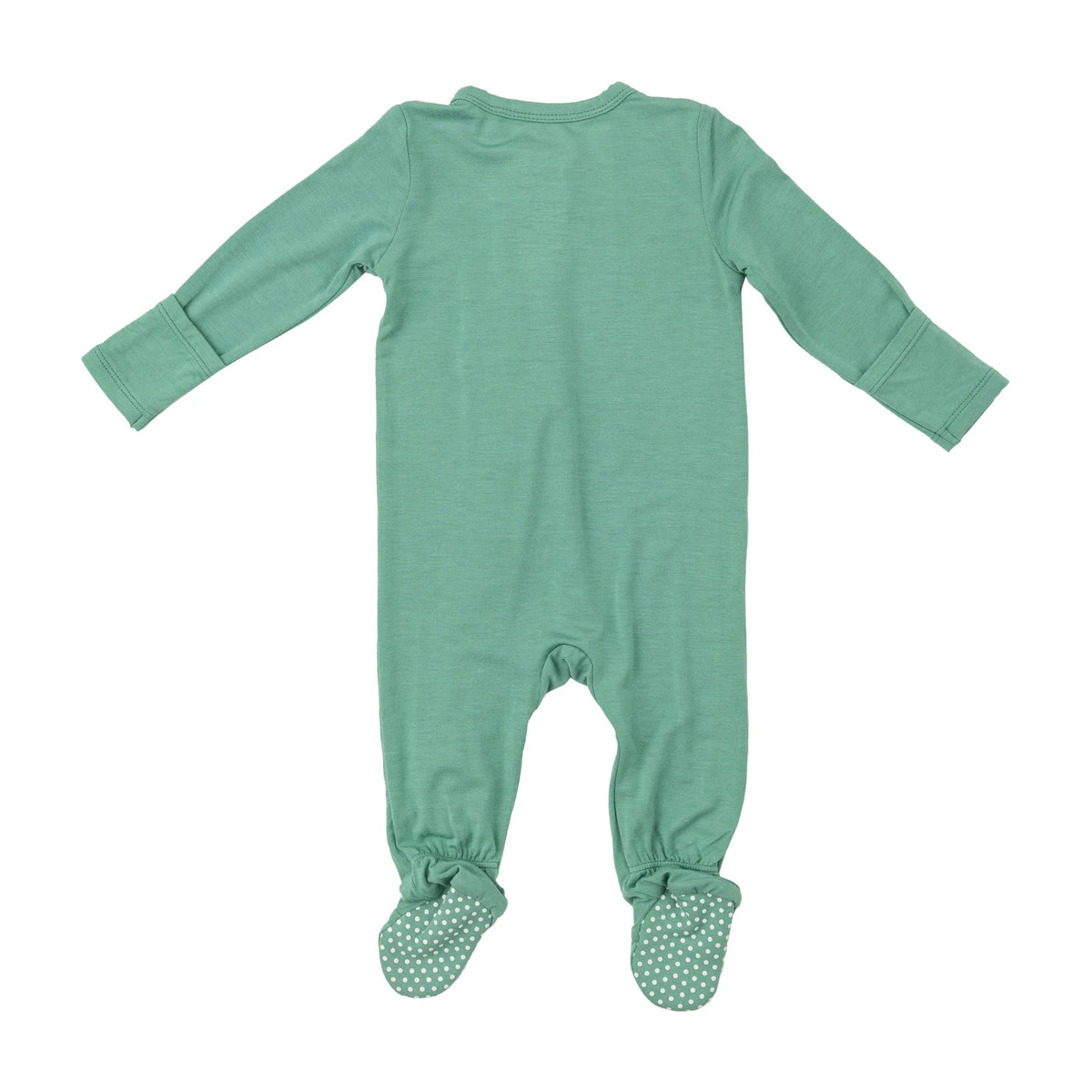 ANGEL DEAR 2 WAY ZIPPER FOOTIE MALACHITE GREEN SOLID