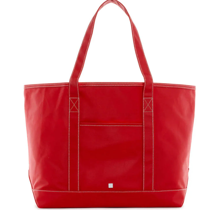 Maxi Tote Coated Canvas Large Red