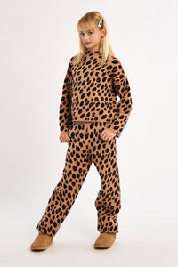 Molly Bracken Girls Knitted Sweater Leopard