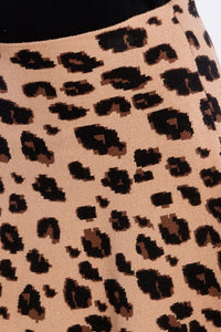 Molly Bracken Girls Knitted Skirt Leopard