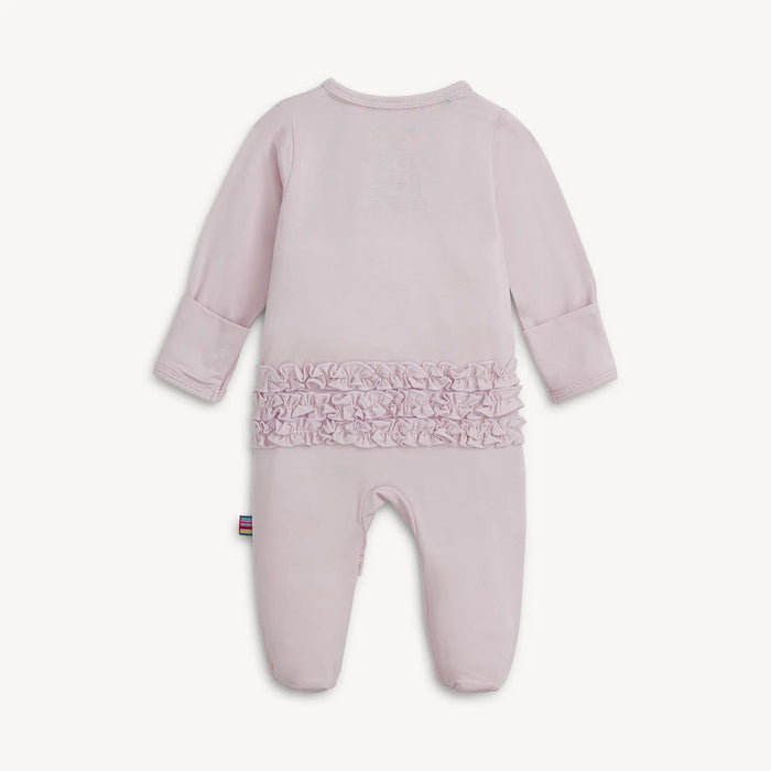 Grape Ice Modal Footie with Ruffles