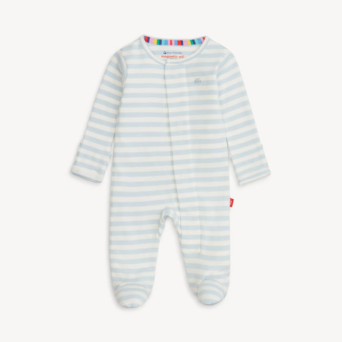 MAGNETIC ME BLUE STRIPE ORGANIC FOOTIE
