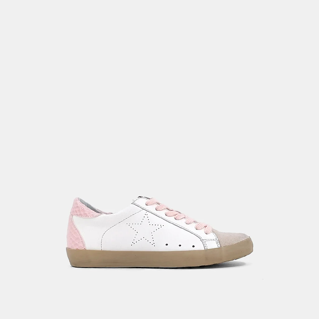 SHUSHOP MIA KIDS  LIGHT PINK SNAKE SNEAKER