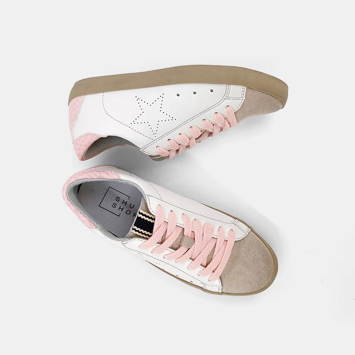 SHUSHOP MIA KIDS  LIGHT PINK SNAKE SNEAKER