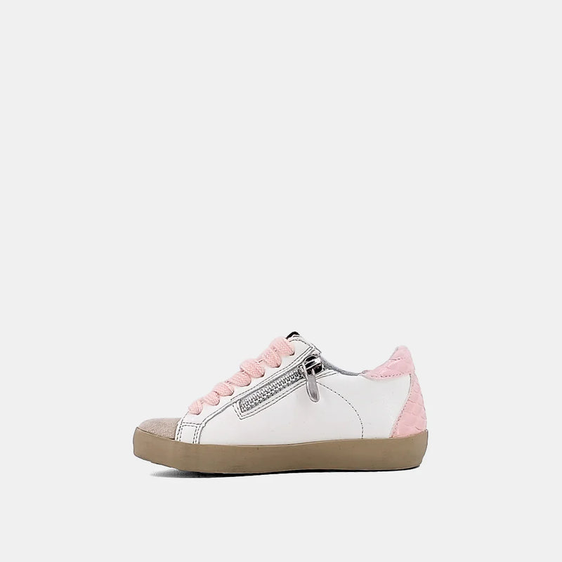 SHUSHOP MIA TODDLER LIGHT PINK SNAKE SNEAKER