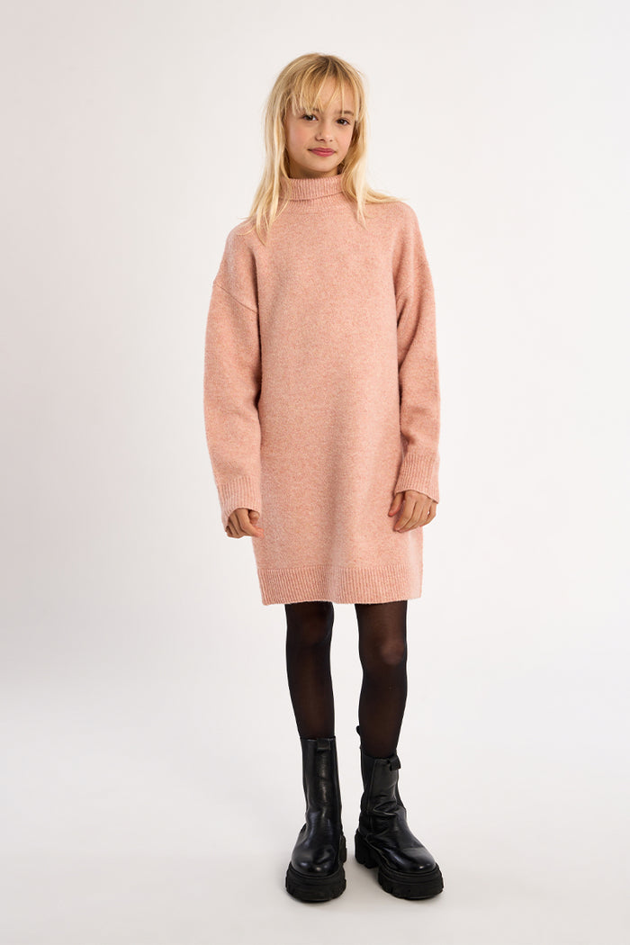 Girls Knitted Dress Pink