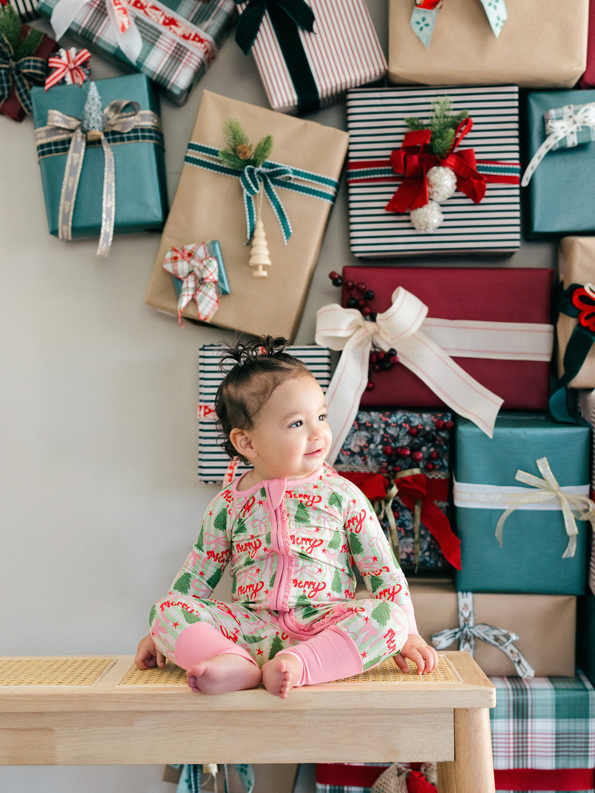 Poppy Kids Merry & Bright Ruffle Romper
