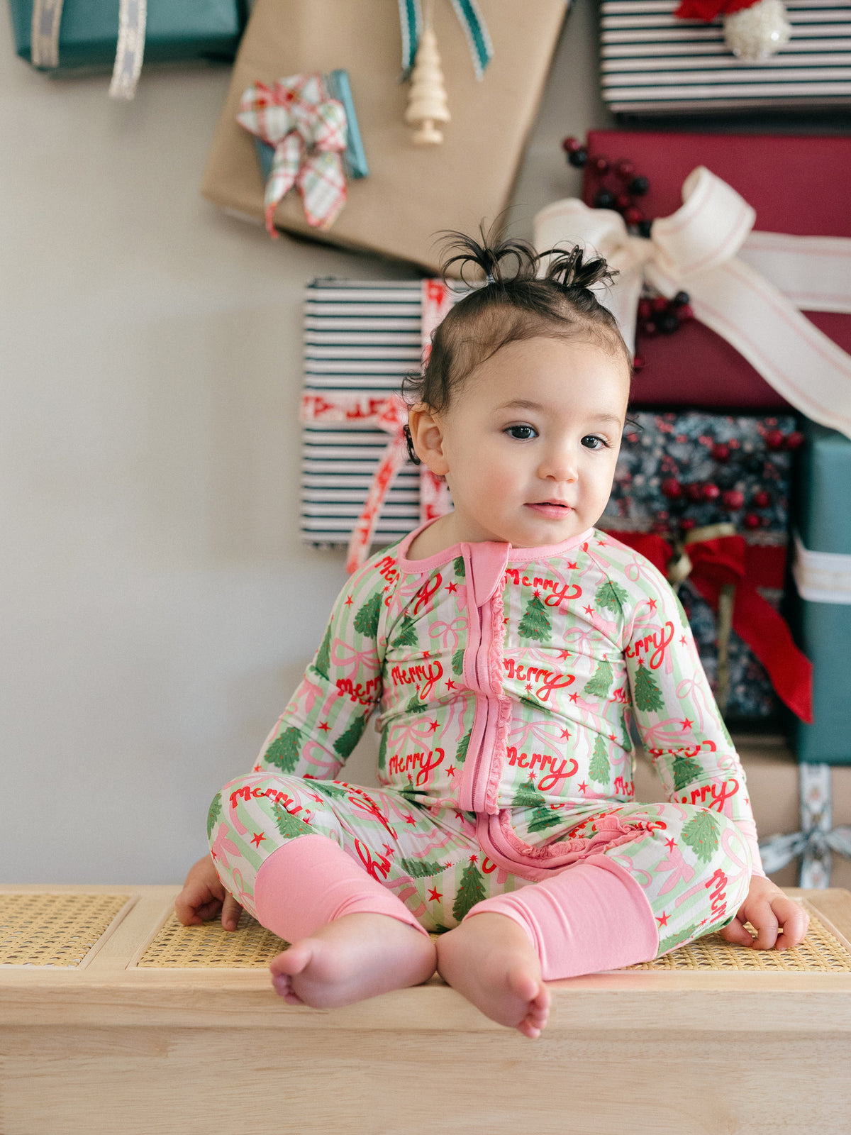 Poppy Kids Merry & Bright Ruffle Romper