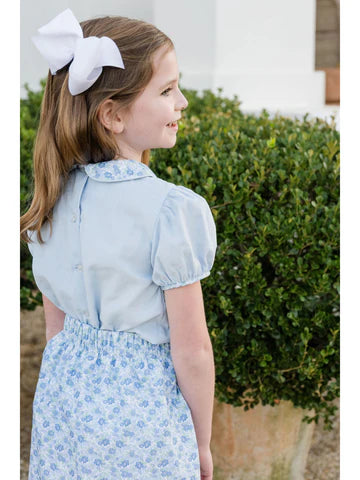 JAMES AND LOTTIE MIA SKIRT SET AVA BLUE FLORAL