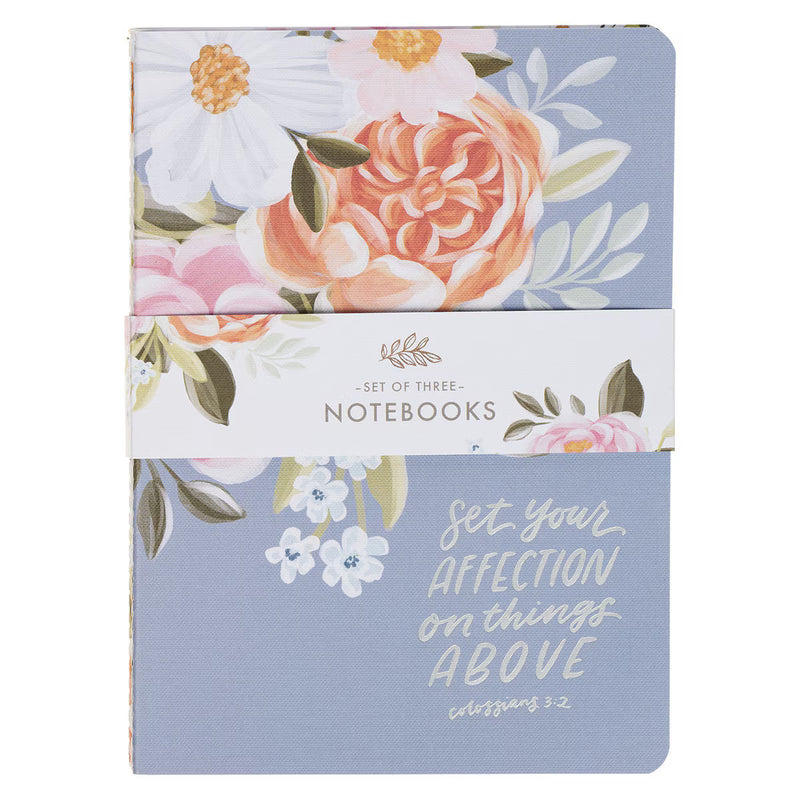 AFFECTION BLUE FLORAL NOTEBOOK SET