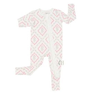 DIAMOND FLORAL RUFFLE DOUBLE ZIPPER ROMPER