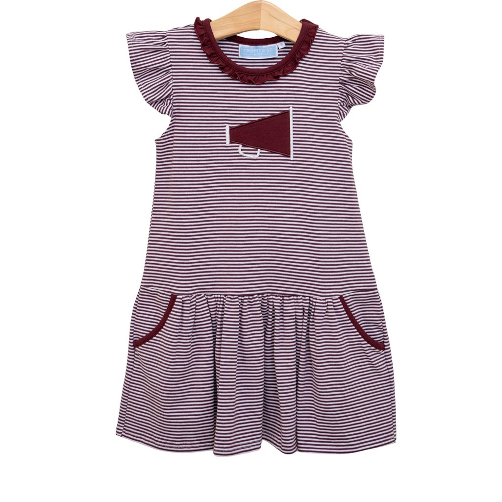 Megaphone Dress Maroon