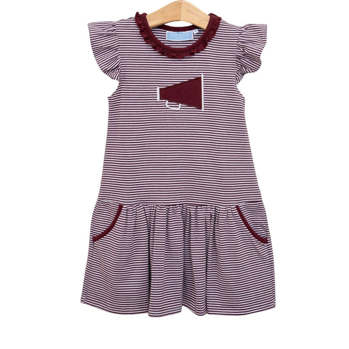 Megaphone Dress Maroon