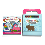 OOLY CARRY ALONG CRAYONS & COLORING BOOK KIT UNICORN PALS