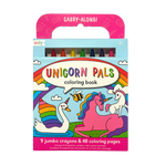 OOLY CARRY ALONG CRAYONS & COLORING BOOK KIT UNICORN PALS