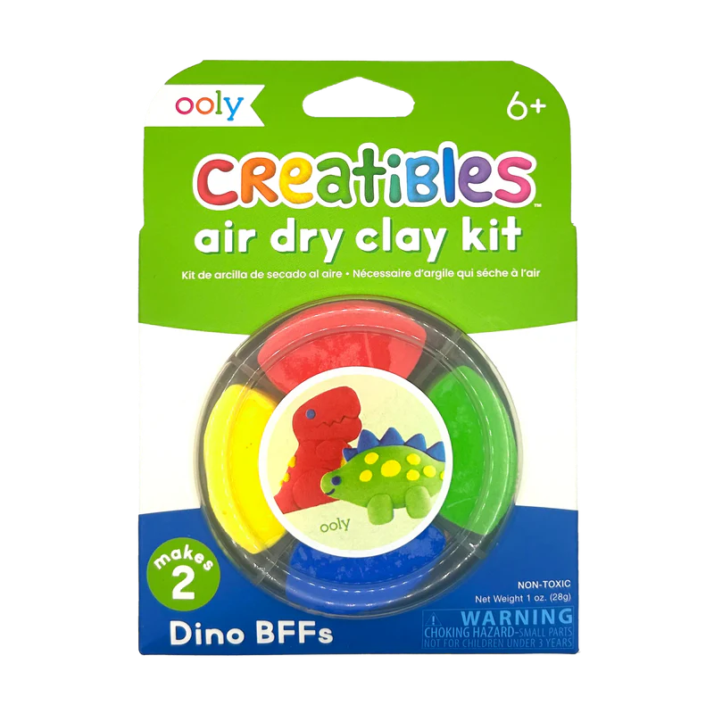 OOLY CREATIBLES D.I.Y. AIR-DRY CLAY KIT DINO BFF'S SET OF 4