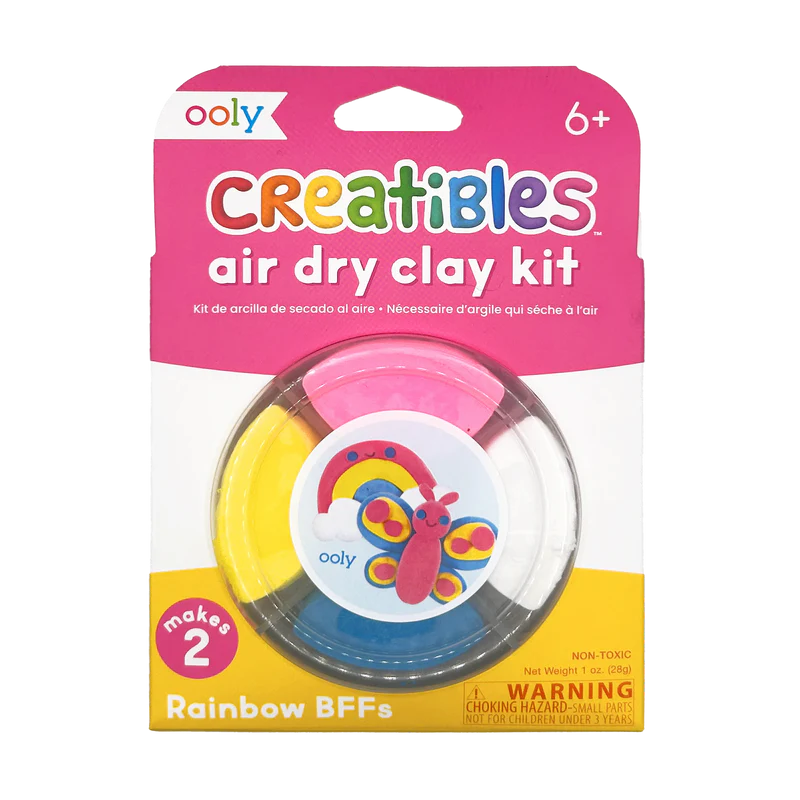 OOLY CREATIBLES D.I.Y. AIR-DRY CLAY KIT RAINBOW BFF'S SET OF 4