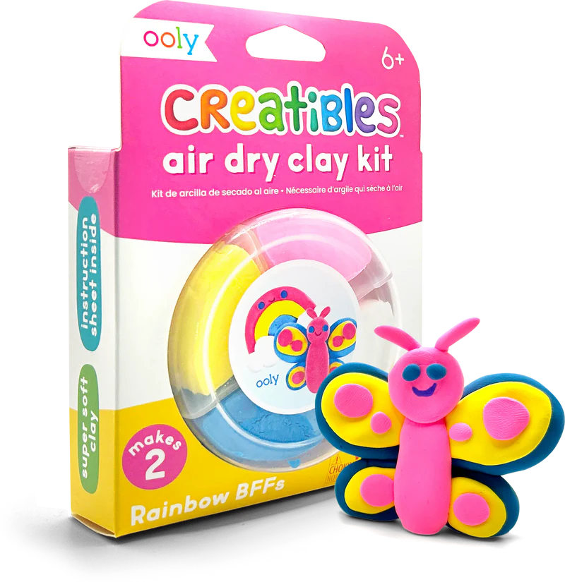 OOLY CREATIBLES D.I.Y. AIR-DRY CLAY KIT RAINBOW BFF'S SET OF 4