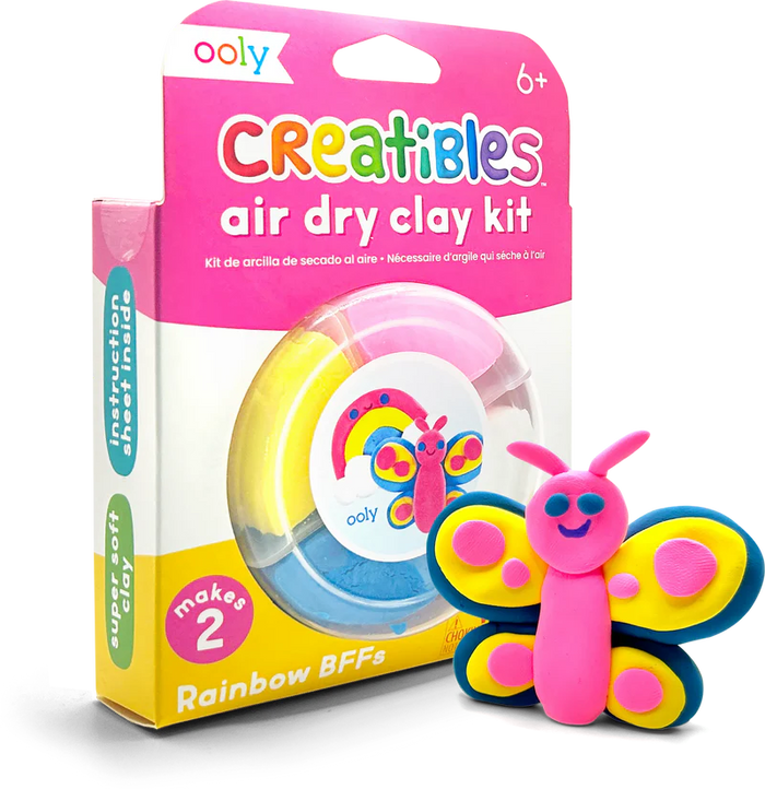 OOLY CREATIBLES D.I.Y. AIR-DRY CLAY KIT RAINBOW BFF'S SET OF 4