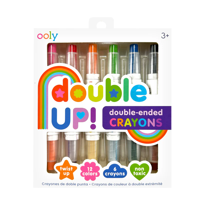 OOLY DOUBLE UP! DOUBLE-ENDED CRAYON SET OF 6/12 COLORS