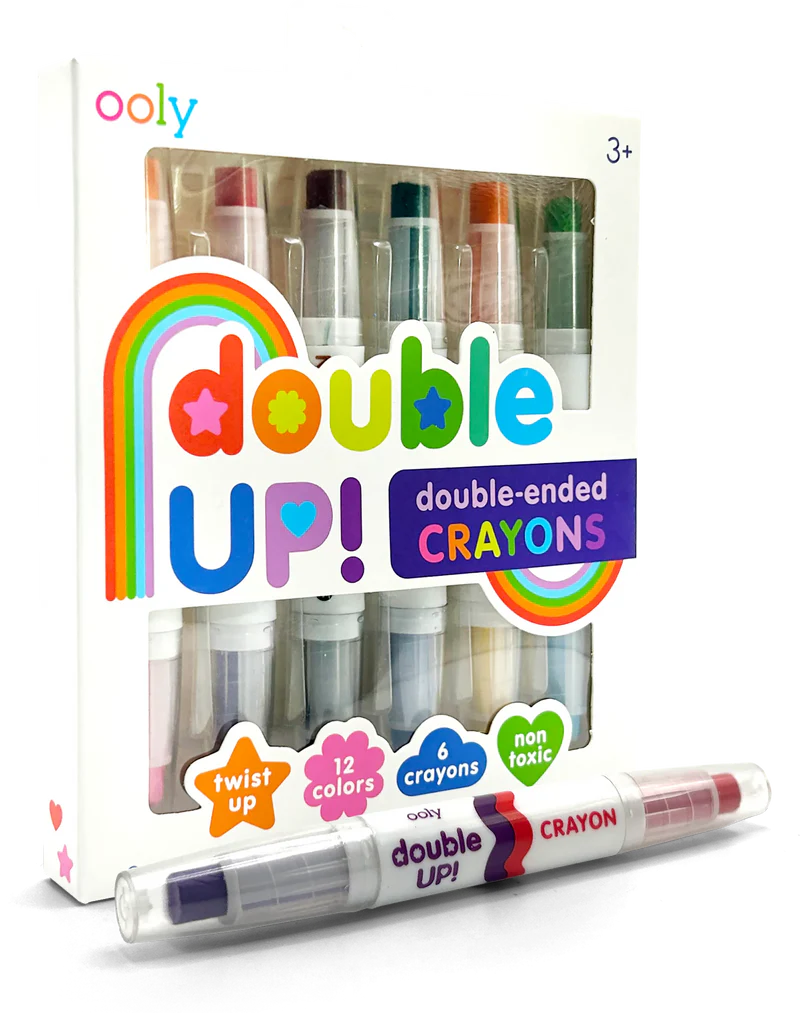 OOLY DOUBLE UP! DOUBLE-ENDED CRAYON SET OF 6/12 COLORS