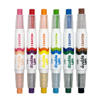 OOLY DOUBLE UP! DOUBLE-ENDED CRAYON SET OF 6/12 COLORS