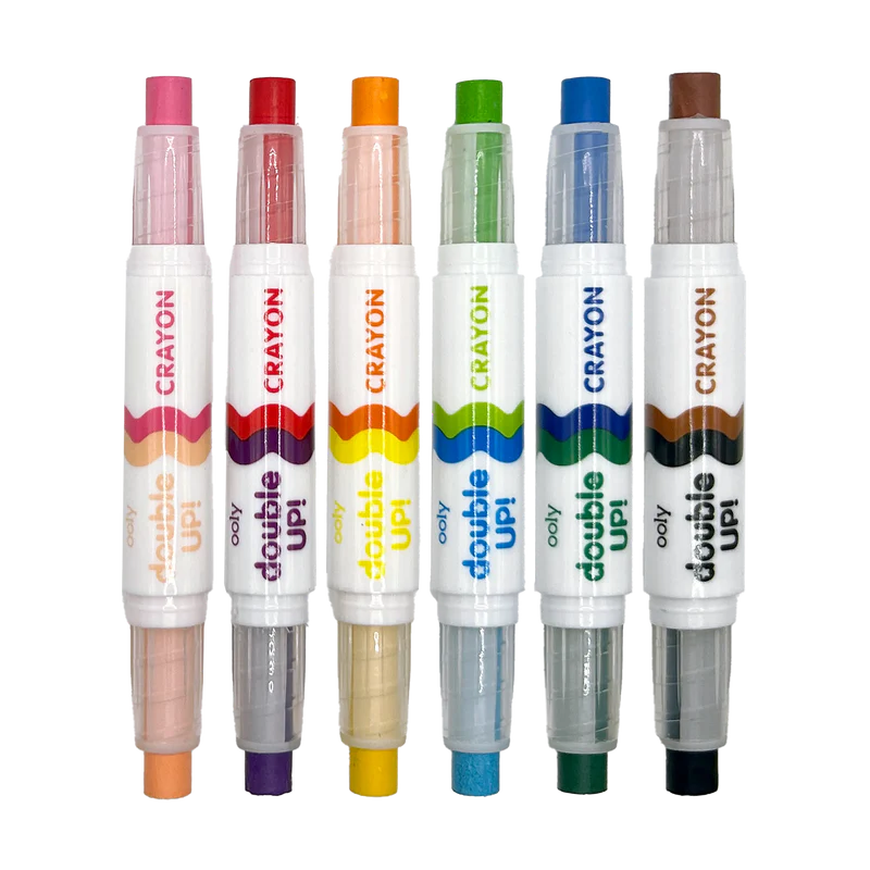 OOLY DOUBLE UP! DOUBLE-ENDED CRAYON SET OF 6/12 COLORS